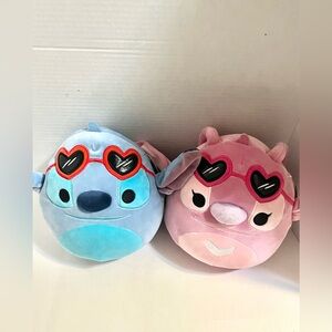 Squishmallows x Disney Bundle features a 7” Stitch and Angel plush